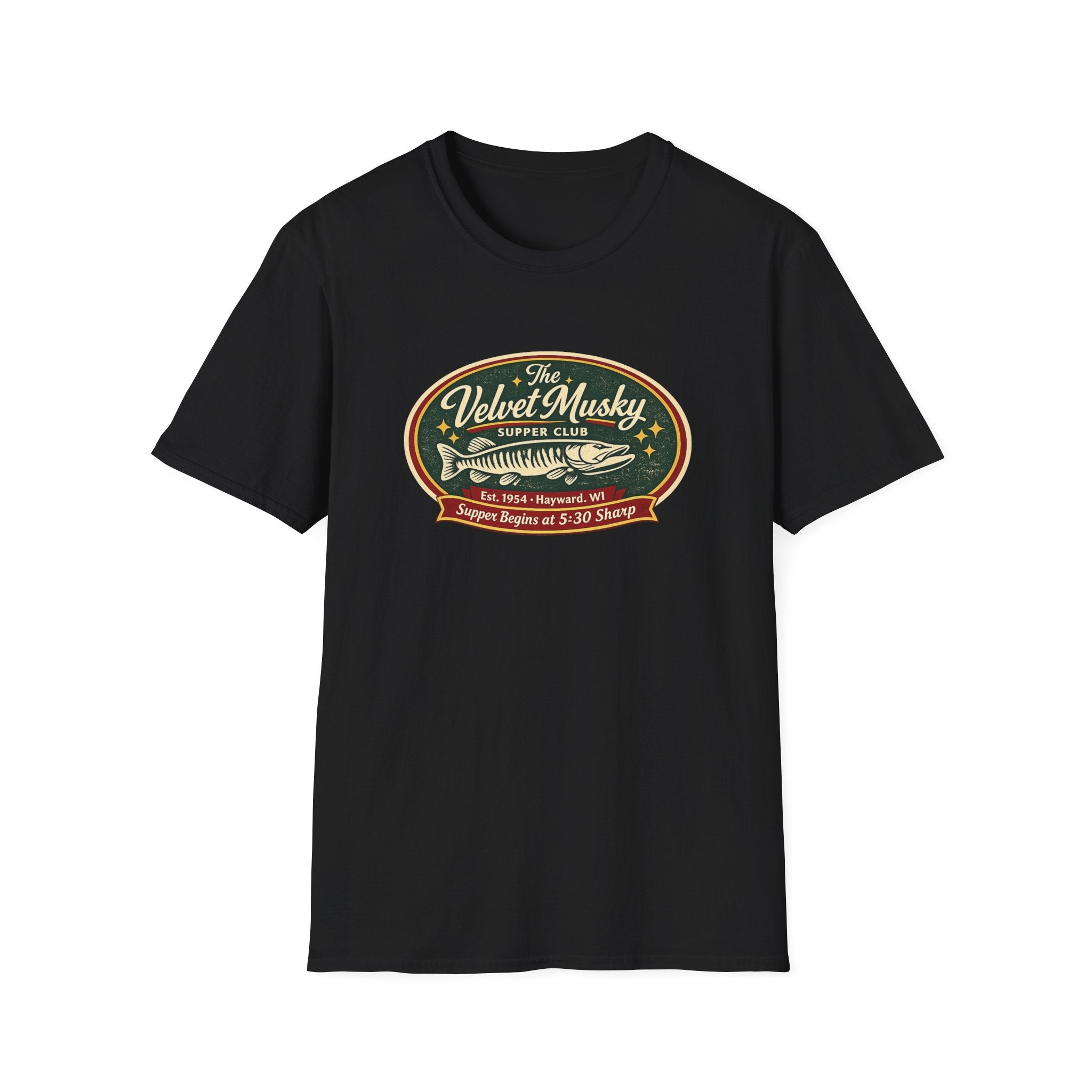 Velvet Musky Vintage Supper Club T-Shirt - Retro Badge Tee