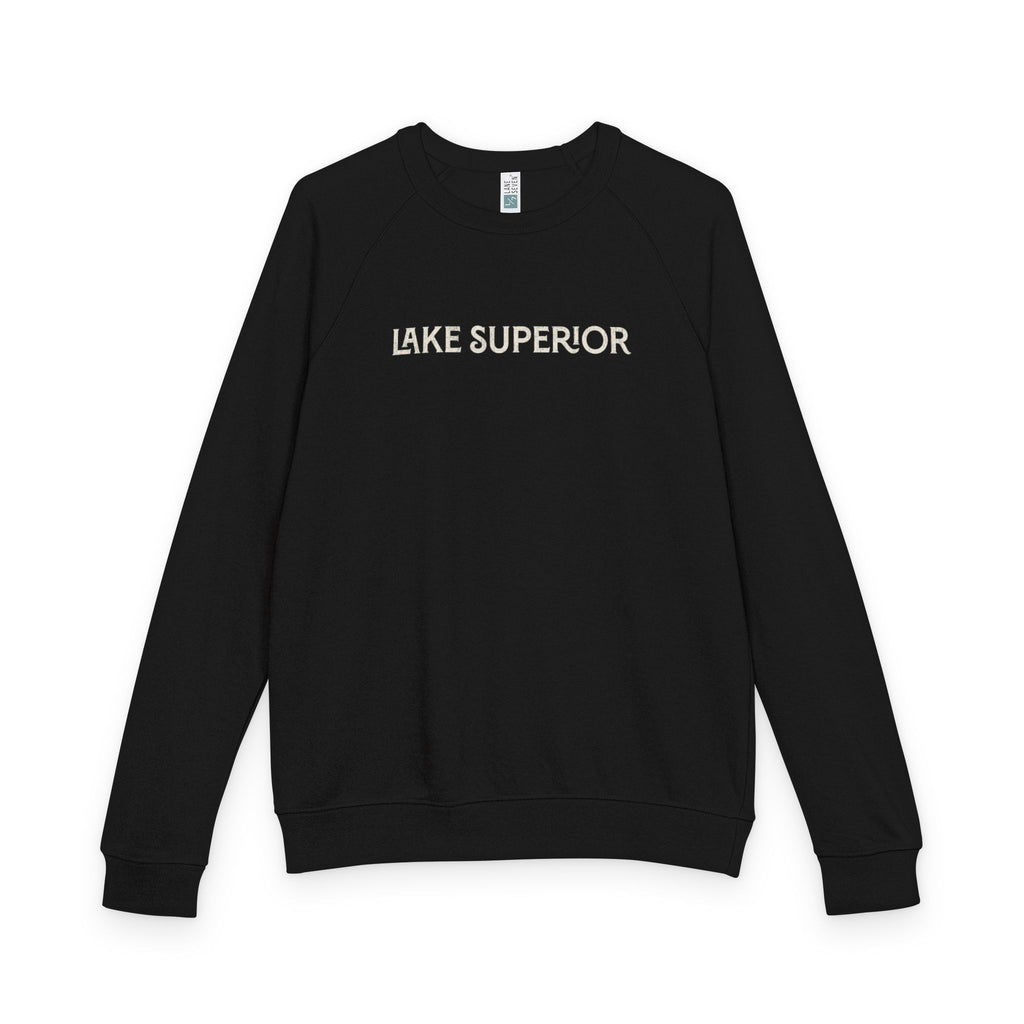 Lake Superior Sweatshirt – Distressed Graphic Crewneck | Unisex Raglan French Terry