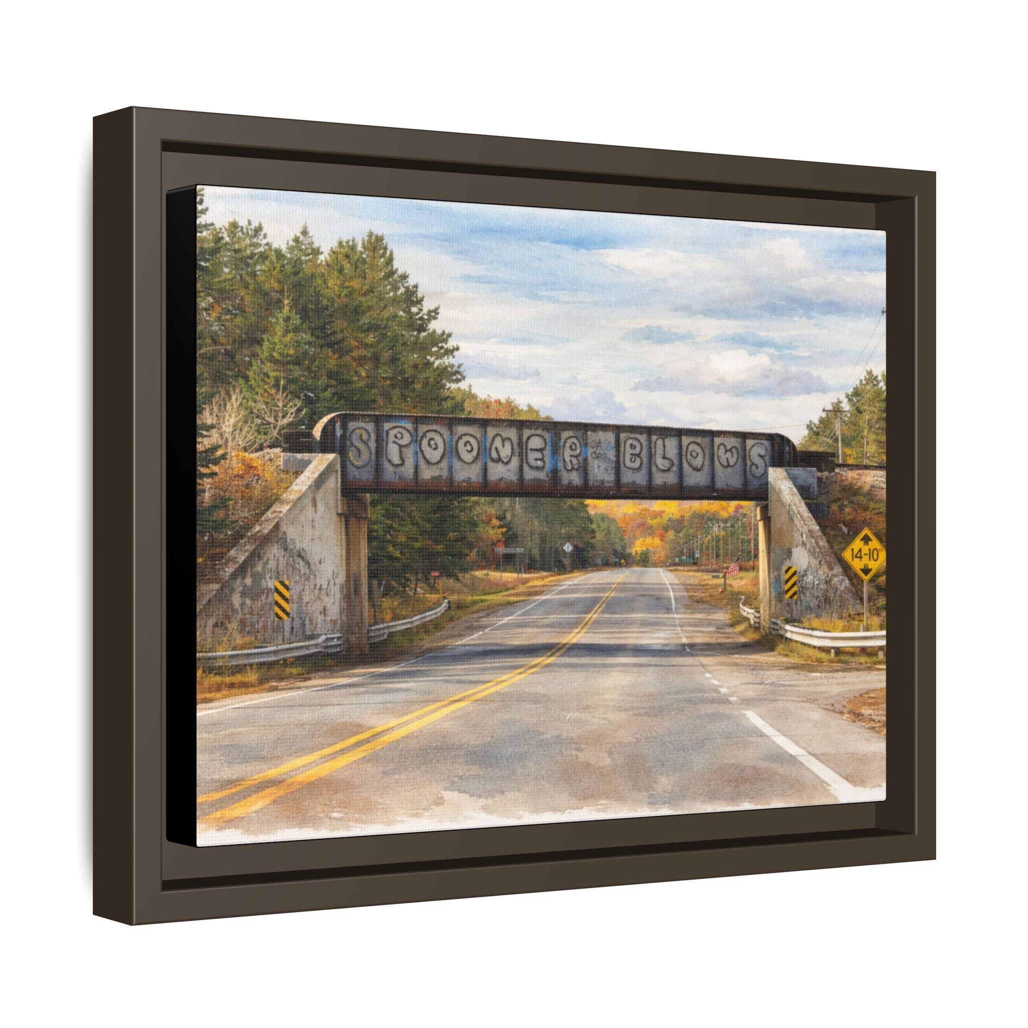 Watercolor Spooner Blows Print Matte Canvas