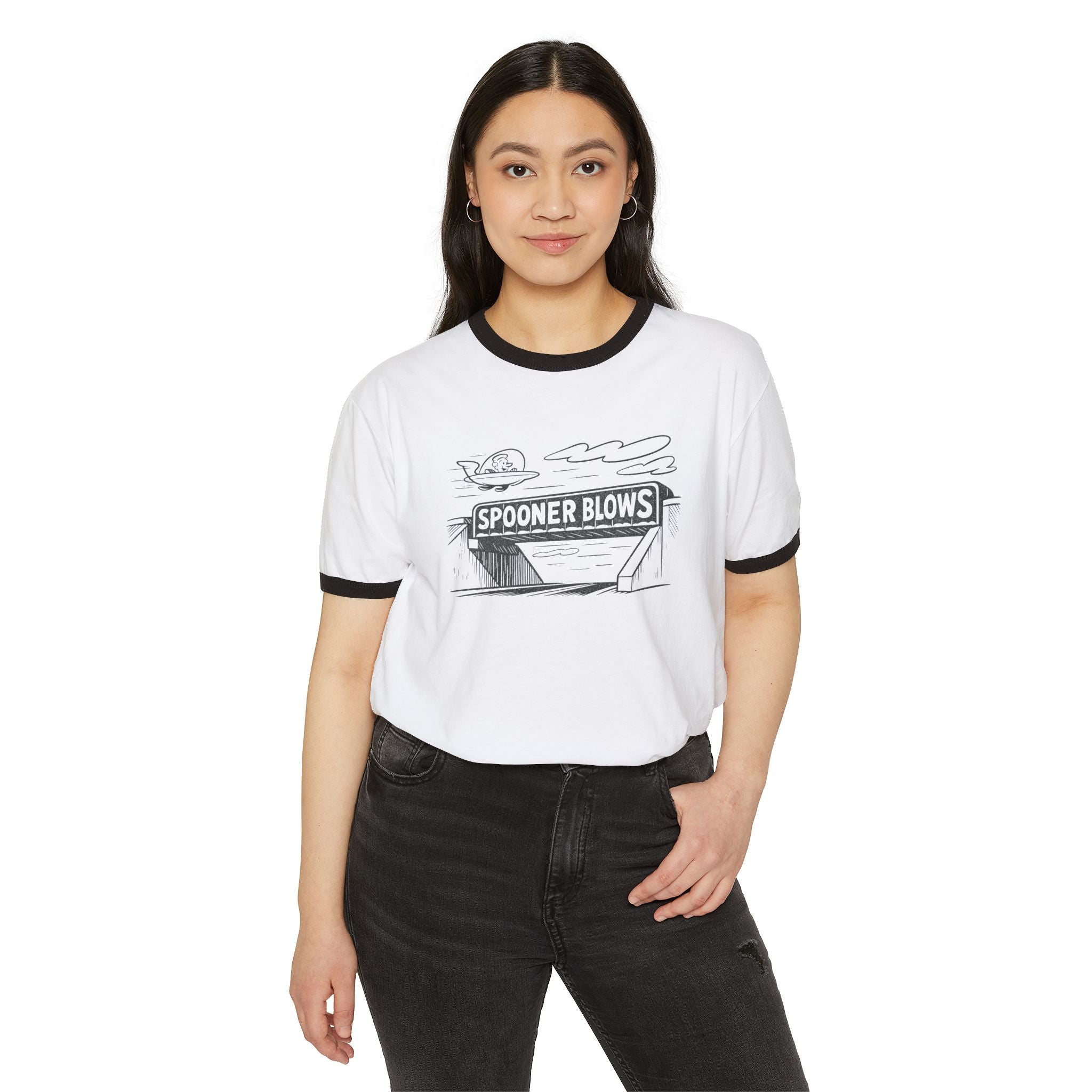 Spooner Blows Forever Retro T-Shirt | Vintage diner sketch tee