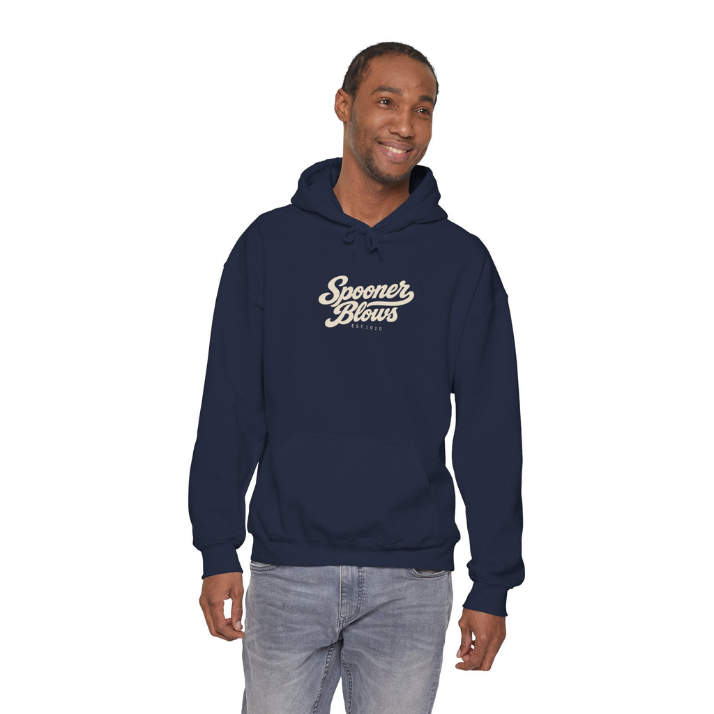 Spooner Blows EST. 1910 Hoodie | Wisconsin Northwoods Hoodie, Hayward WI Apparel