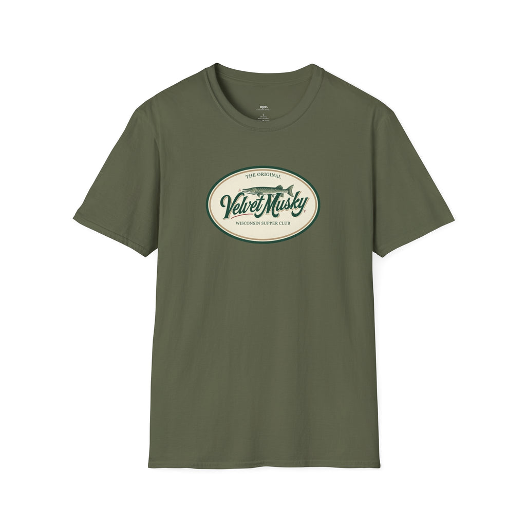 Velvet Musky Vintage Supper Club T-Shirt - Retro Badge Tee