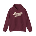 Spooner Blows Baseball Lettering Hoodie | Wisconsin Northwoods Hoodie, Hayward WI Apparel