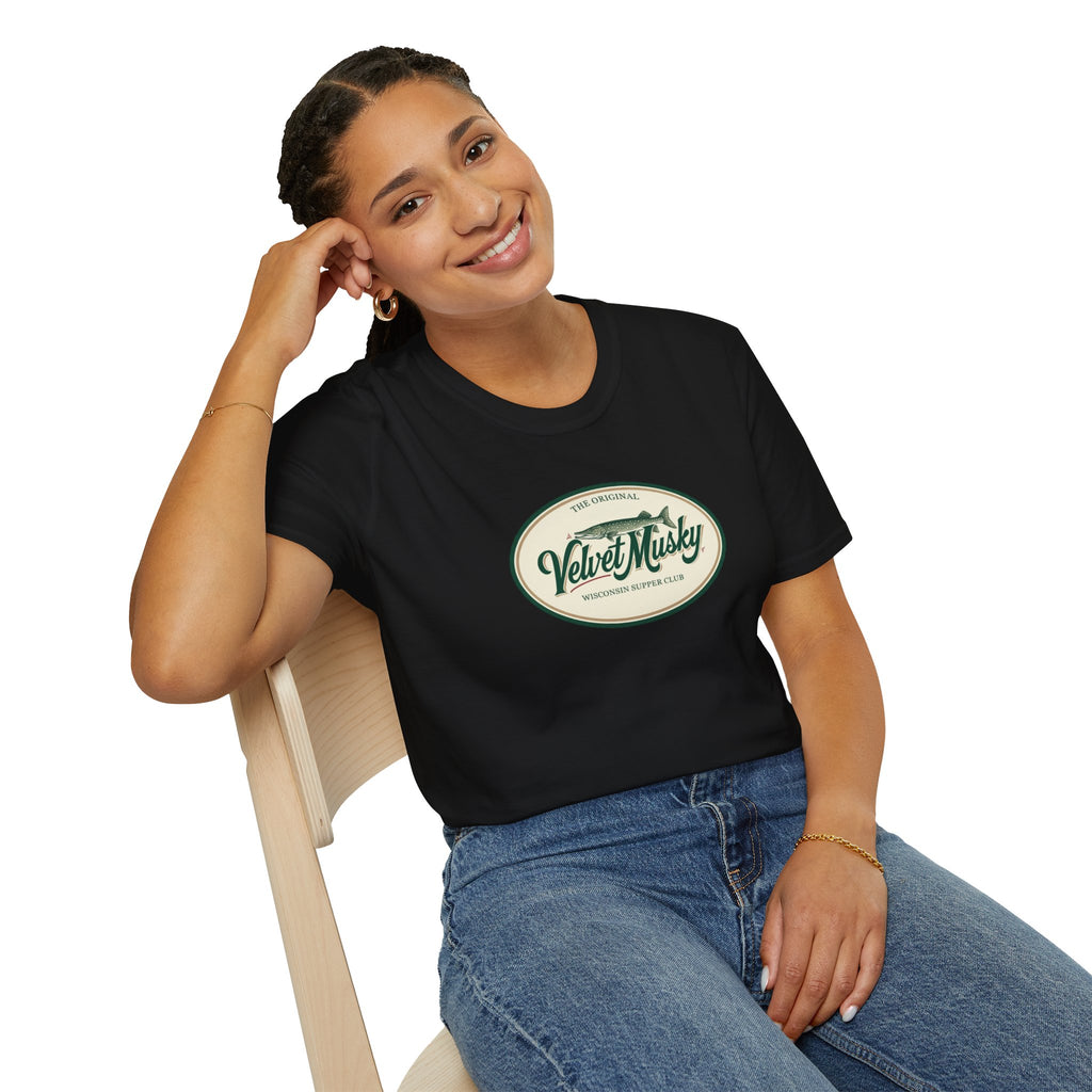 Velvet Musky Vintage Supper Club T-Shirt - Retro Badge Tee