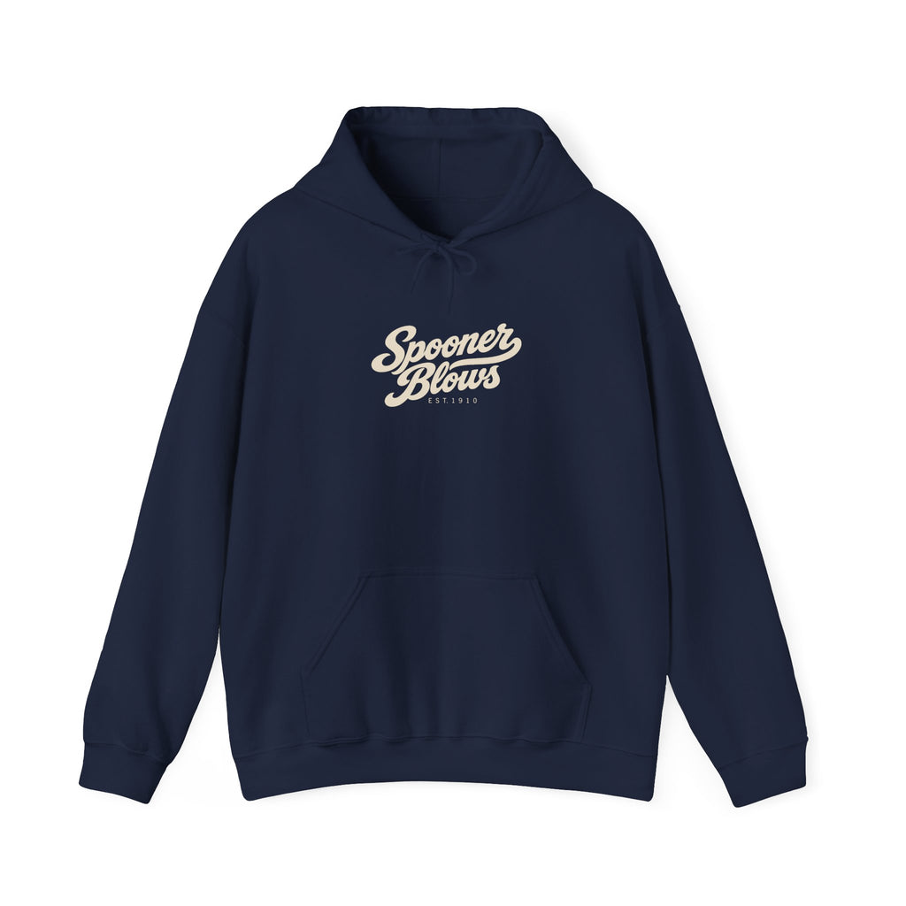 Spooner Blows EST. 1910 Hoodie | Wisconsin Northwoods Hoodie, Hayward WI Apparel