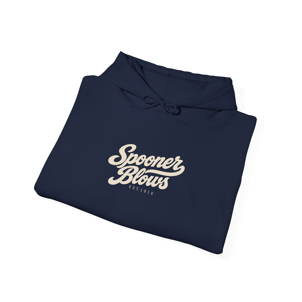 Spooner Blows EST. 1910 Hoodie | Wisconsin Northwoods Hoodie, Hayward WI Apparel
