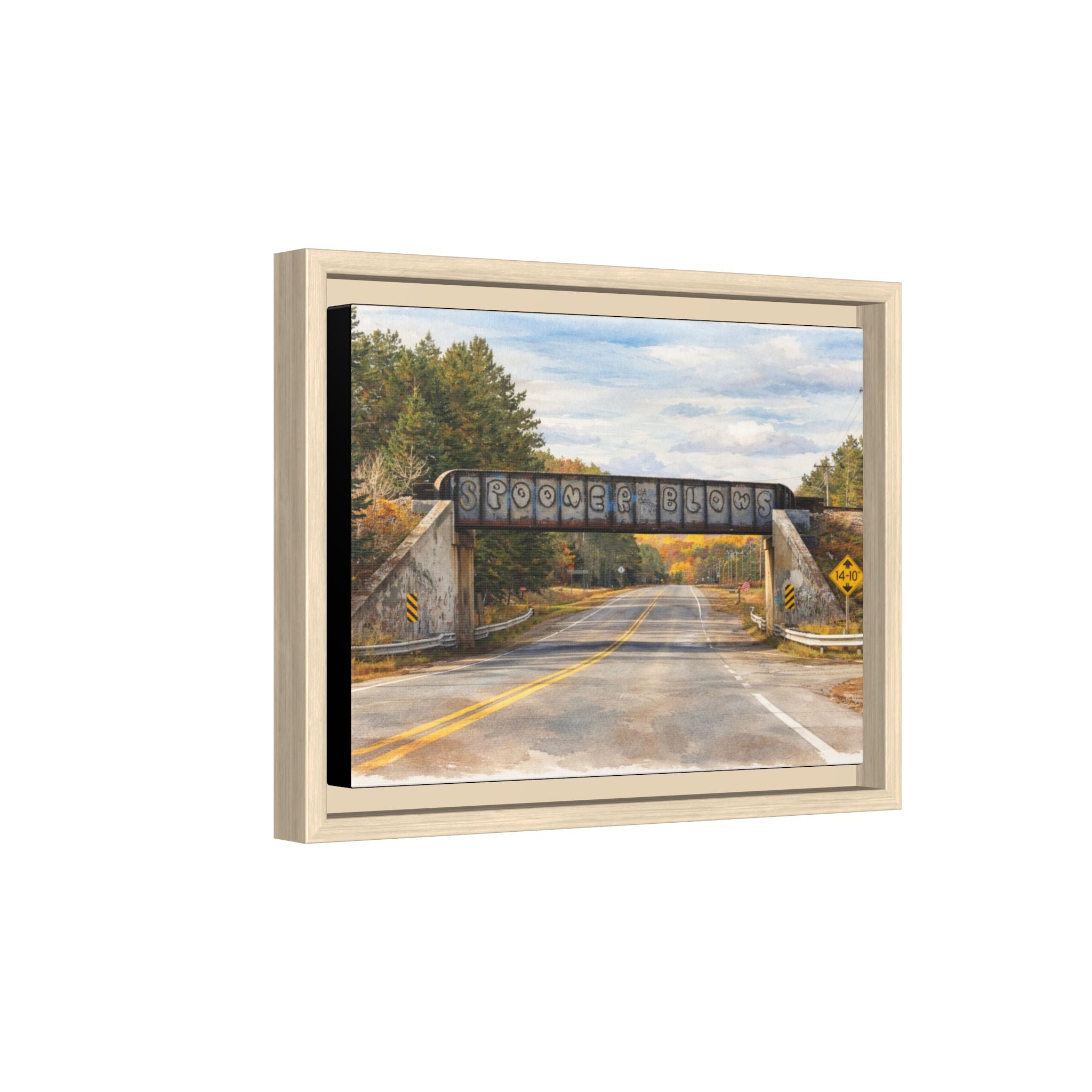 Watercolor Spooner Blows Print Matte Canvas