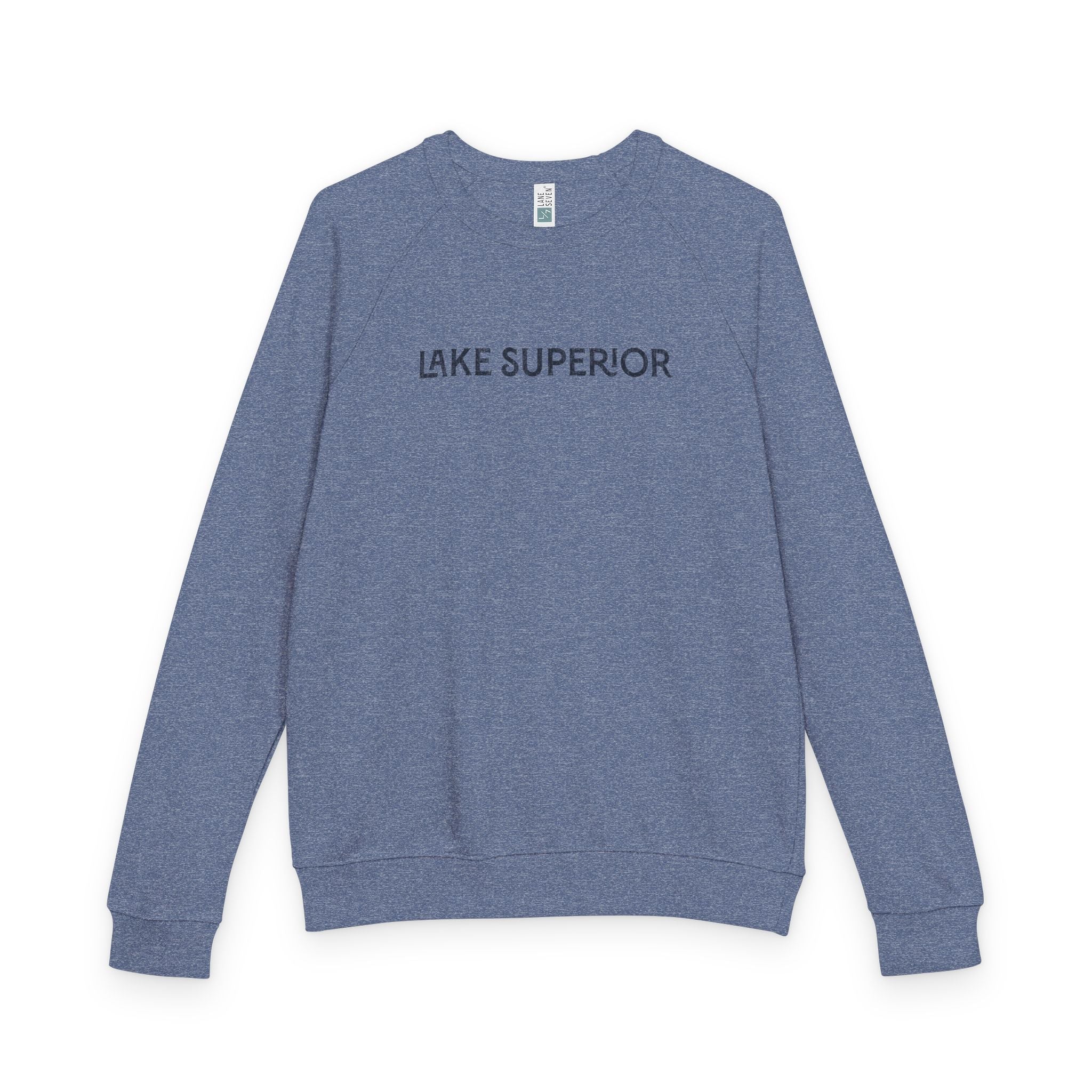 Lake Superior Sweatshirt – Distressed Graphic Crewneck | Unisex Raglan French Terry