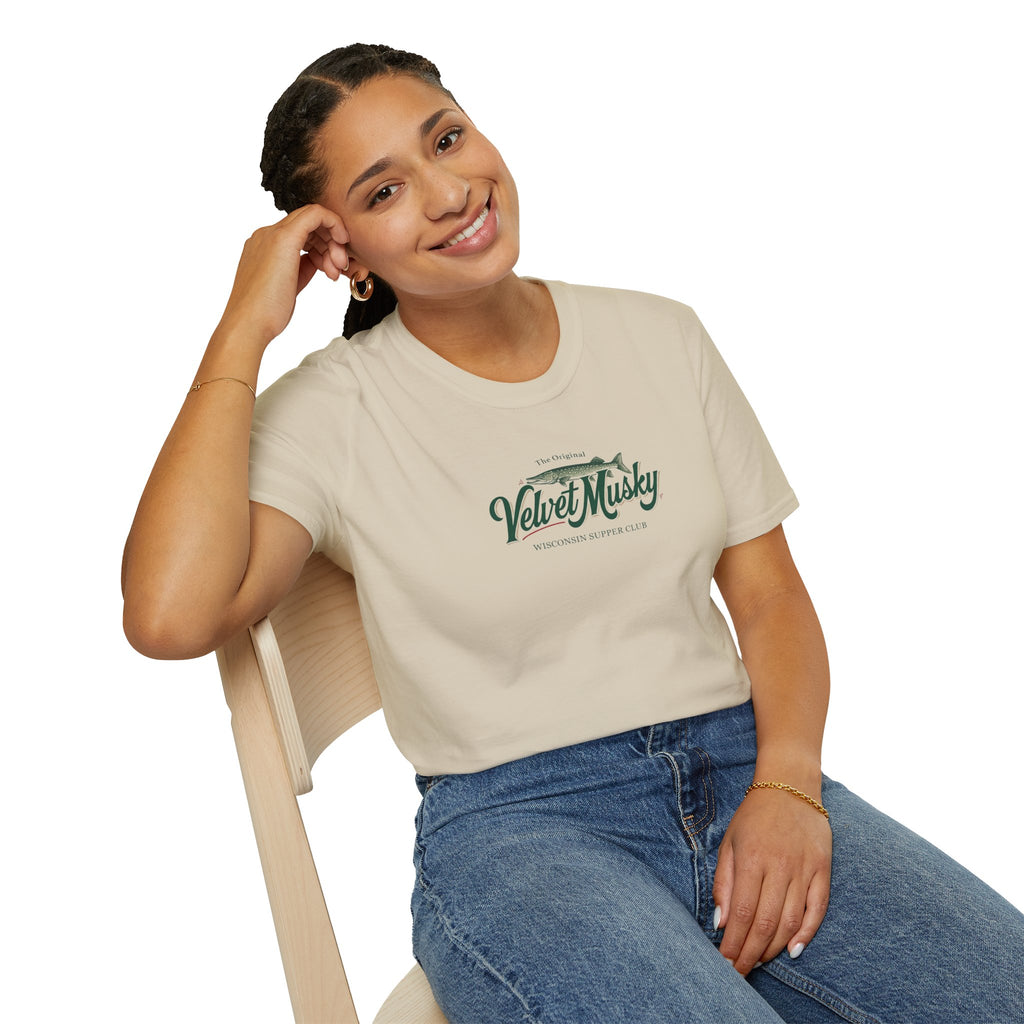 Velvet Musky Vintage Supper Club T-Shirt - Retro Badge Tee