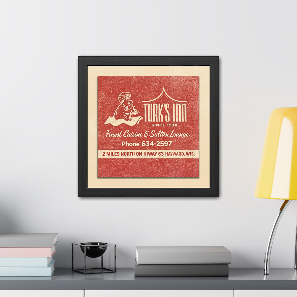 Turk's Inn Supper Club - Vintage Framed Poster | Retro Restaurant Sign