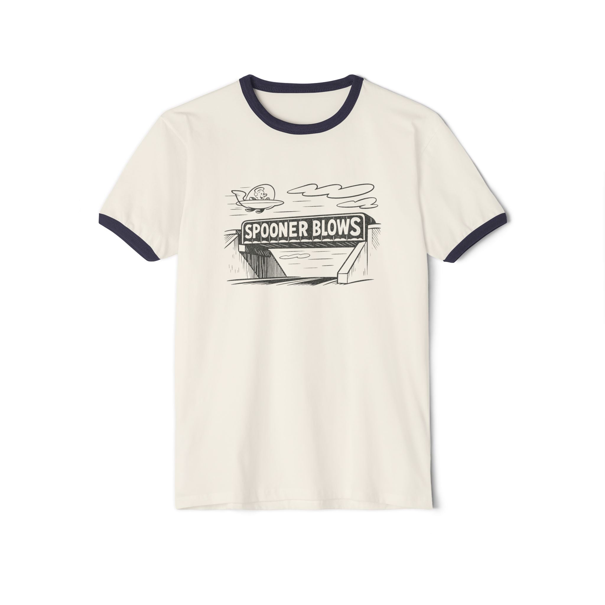 Spooner Blows Forever Retro T-Shirt | Vintage diner sketch tee