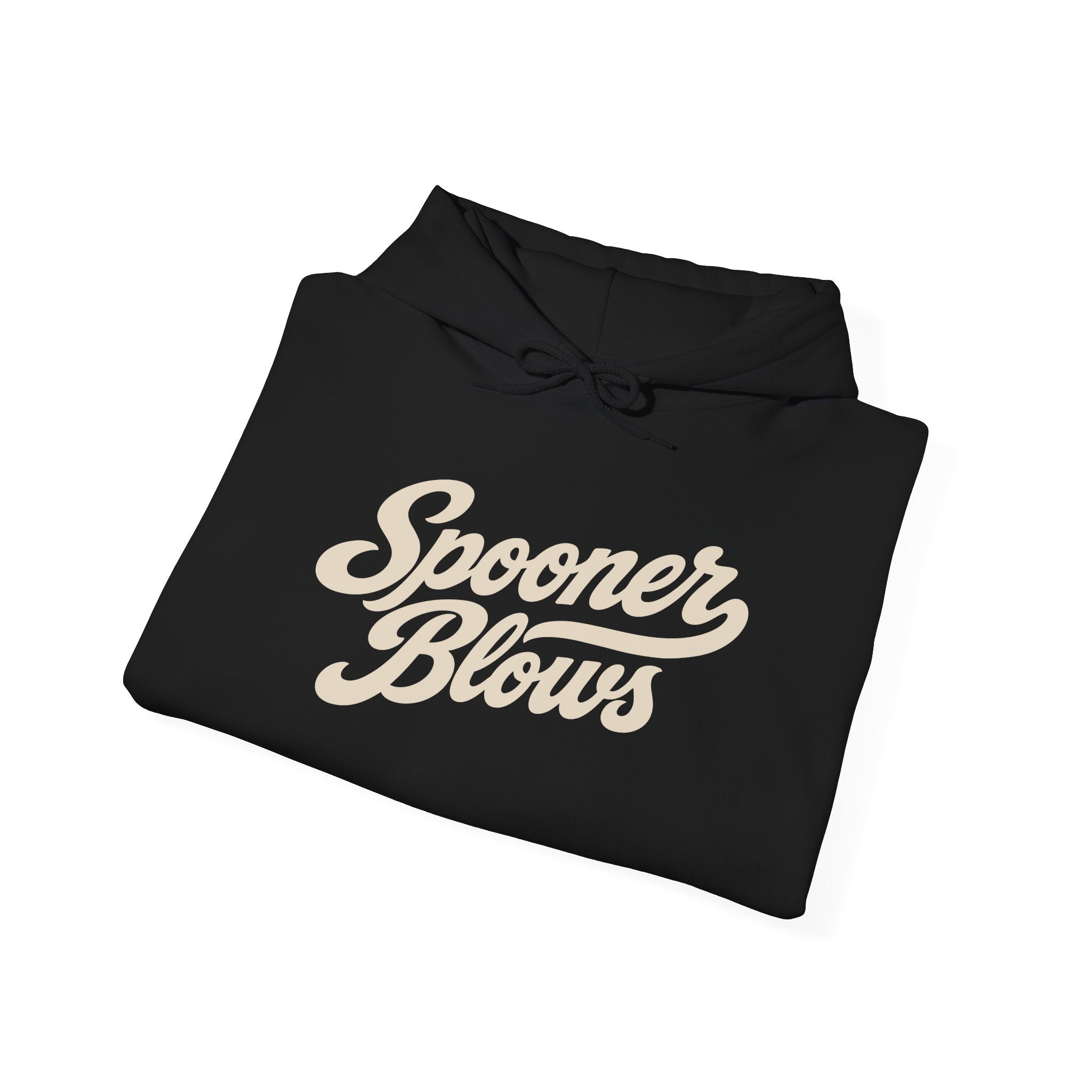 Spooner Blows Baseball Lettering Hoodie | Wisconsin Northwoods Hoodie, Hayward WI Apparel
