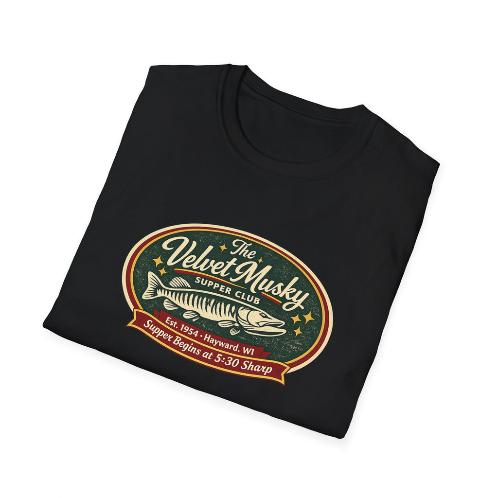 Velvet Musky Vintage Supper Club T-Shirt - Retro Badge Tee
