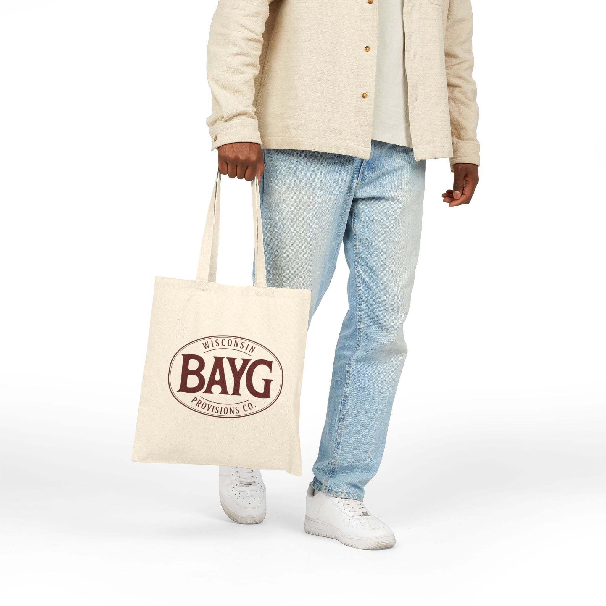 BAYG Tote Bag – Funny Wisconsin Accent Canvas Tote Bag