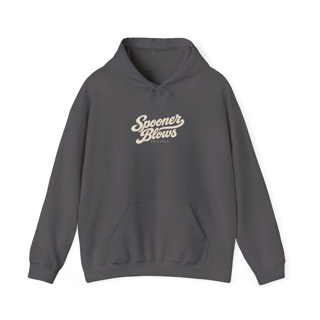 Spooner Blows EST. 1910 Hoodie | Wisconsin Northwoods Hoodie, Hayward WI Apparel