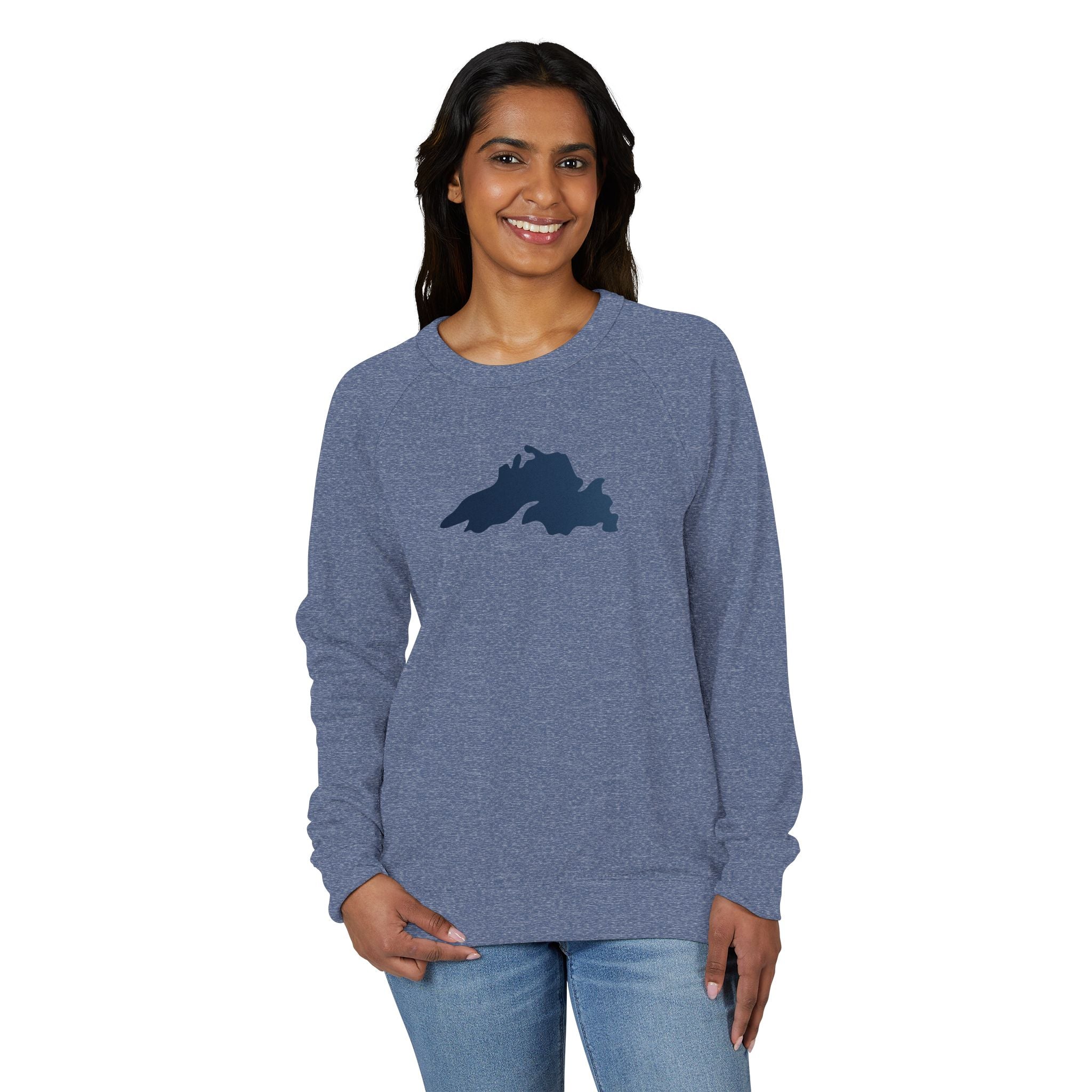 Lake Superior Silhouette - French Terry Raglan Crewneck