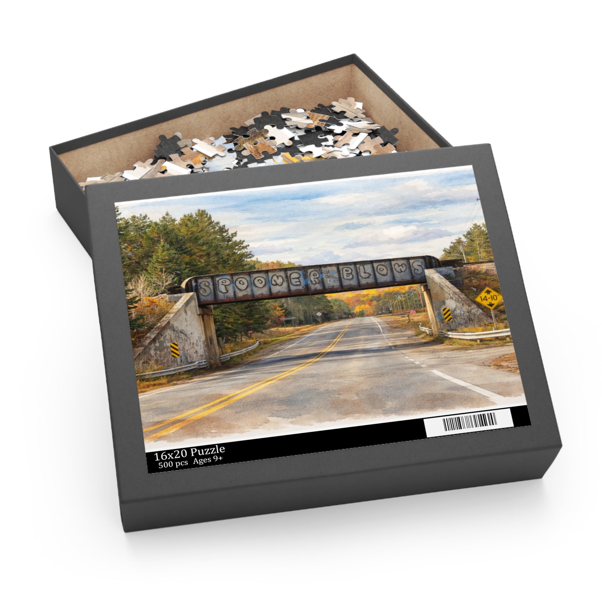 Spooner Blows 120-500 Piece Jigsaw Puzzle - Northwoods Edition