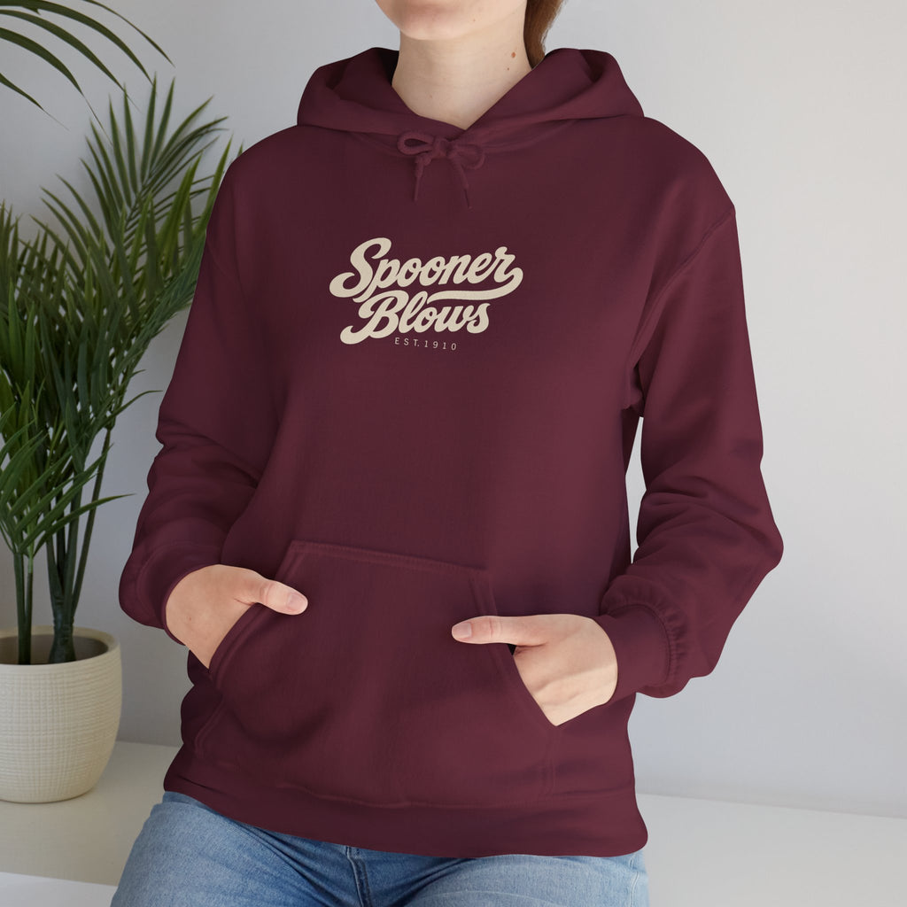 Spooner Blows EST. 1910 Hoodie | Wisconsin Northwoods Hoodie, Hayward WI Apparel