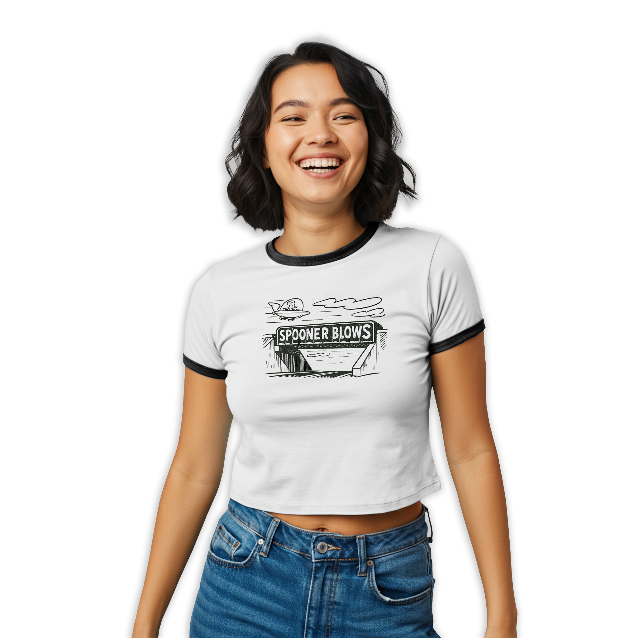 Women's Spooner Blows Forever - Ringer Retro T-Shirt