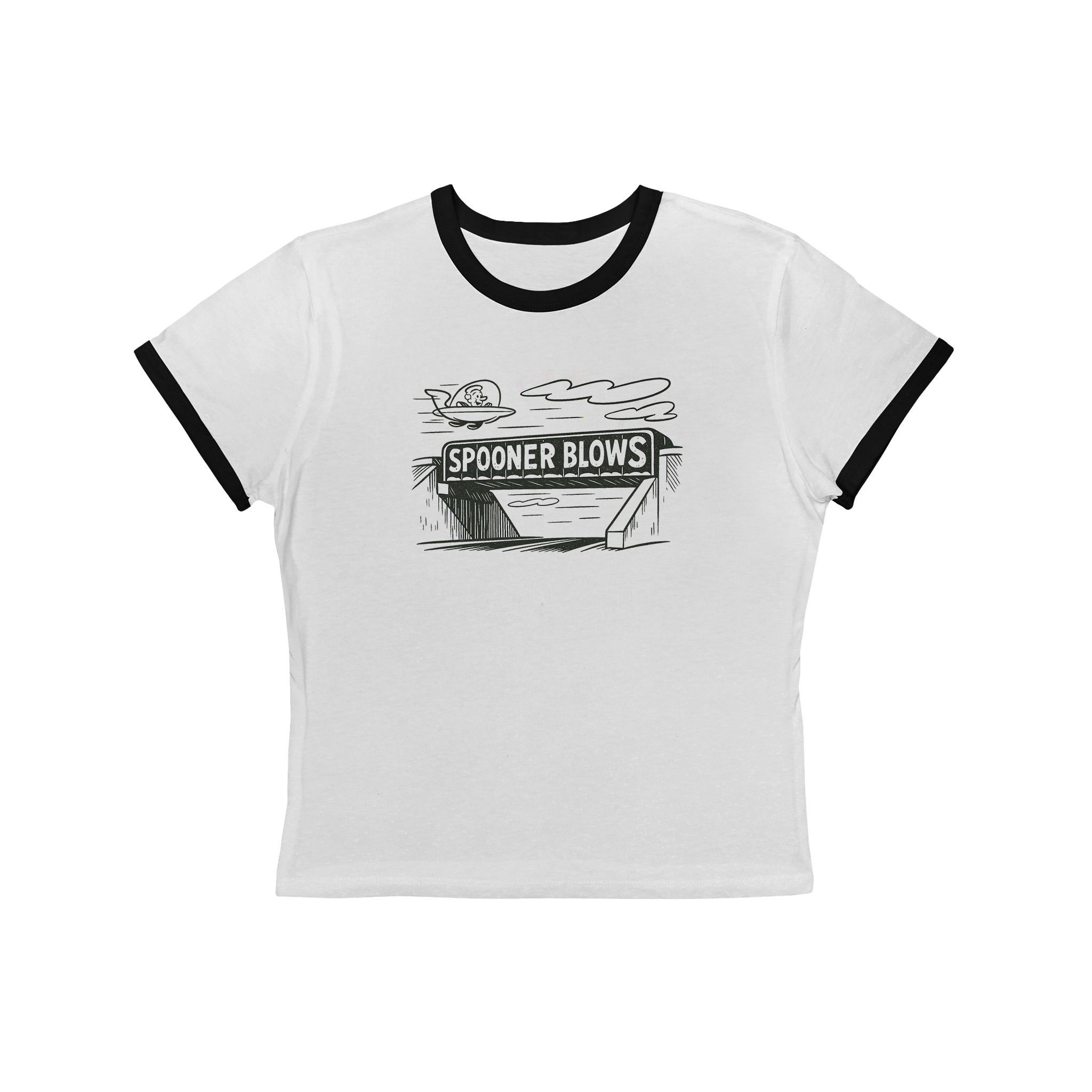 Women's Spooner Blows Forever - Ringer Retro T-Shirt