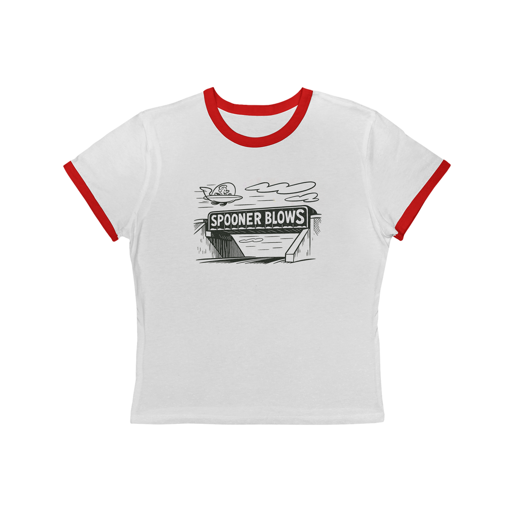Women's Spooner Blows Forever - Ringer Retro T-Shirt