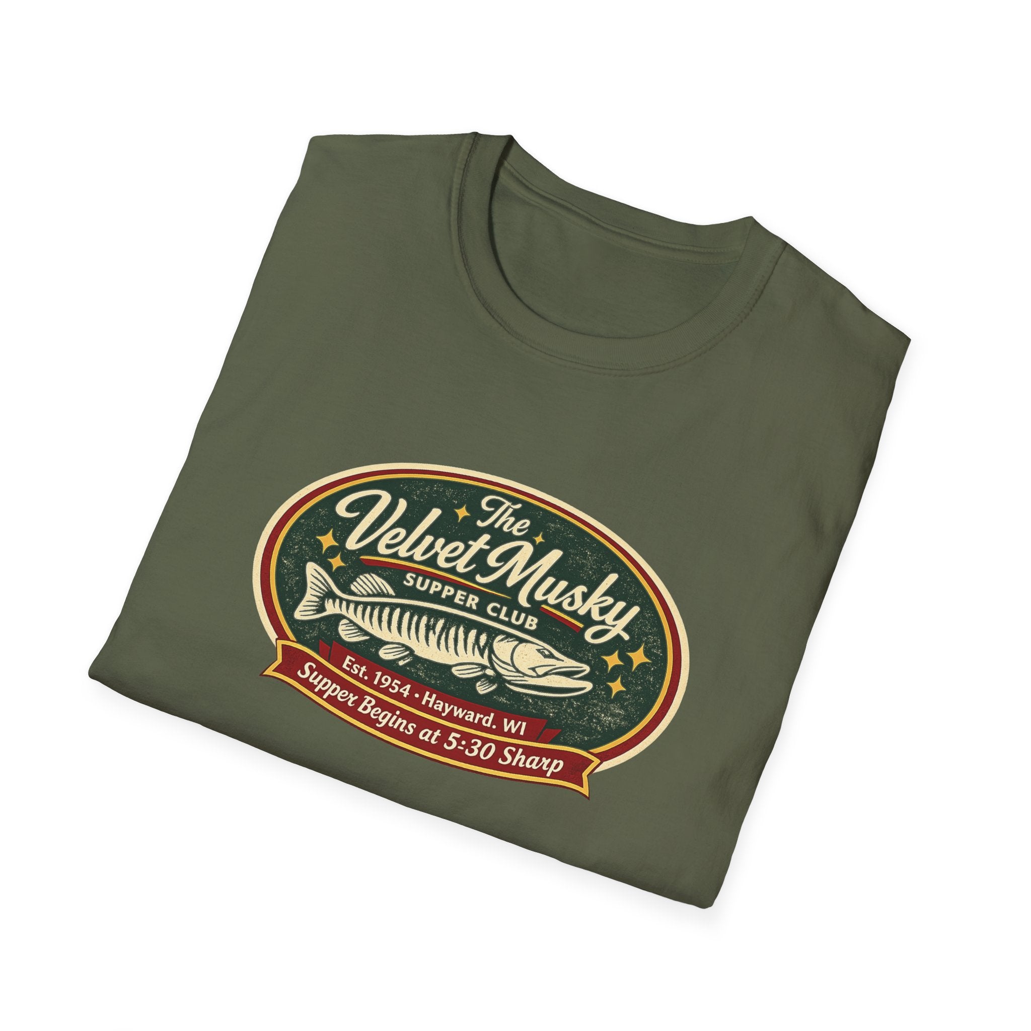 Velvet Musky Vintage Supper Club T-Shirt - Retro Badge Tee
