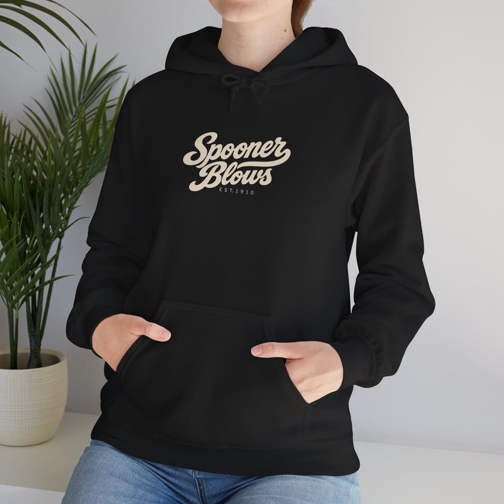 Spooner Blows EST. 1910 Hoodie | Wisconsin Northwoods Hoodie, Hayward WI Apparel