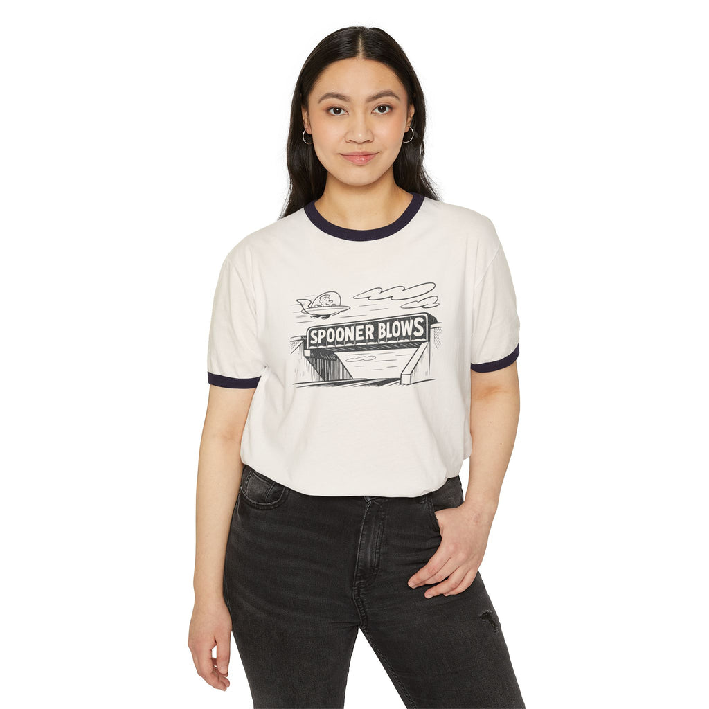 Spooner Blows Forever Retro T-Shirt | Vintage diner sketch tee