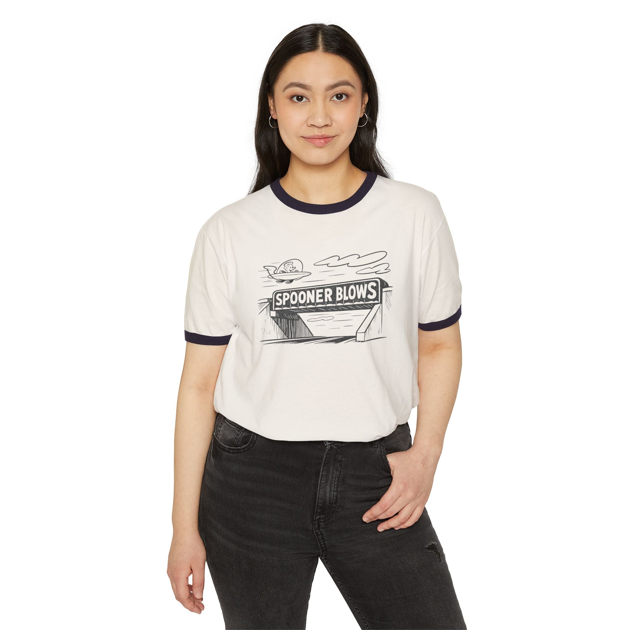 Spooner Blows Forever Retro T-Shirt | Vintage diner sketch tee