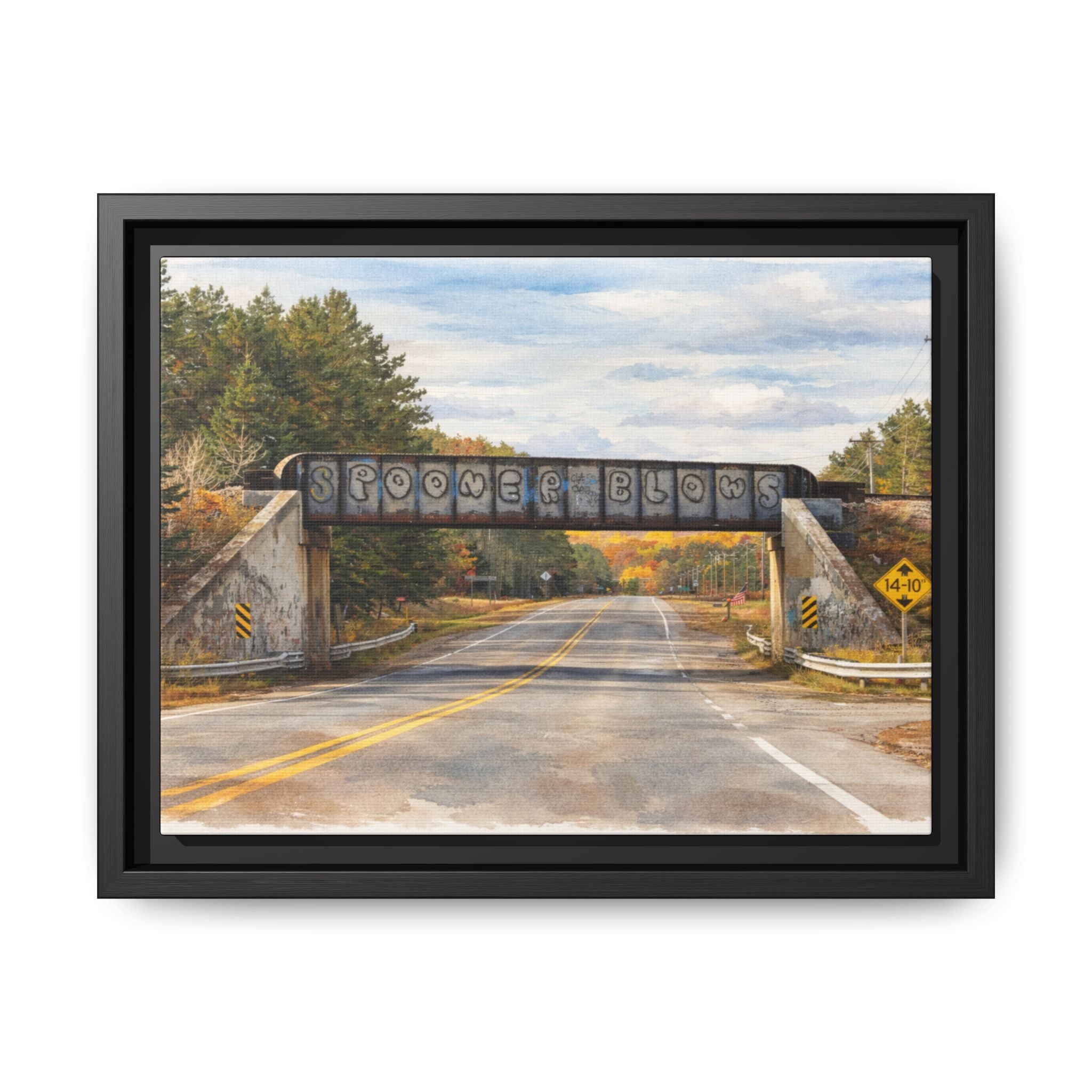 Watercolor Spooner Blows Print Matte Canvas