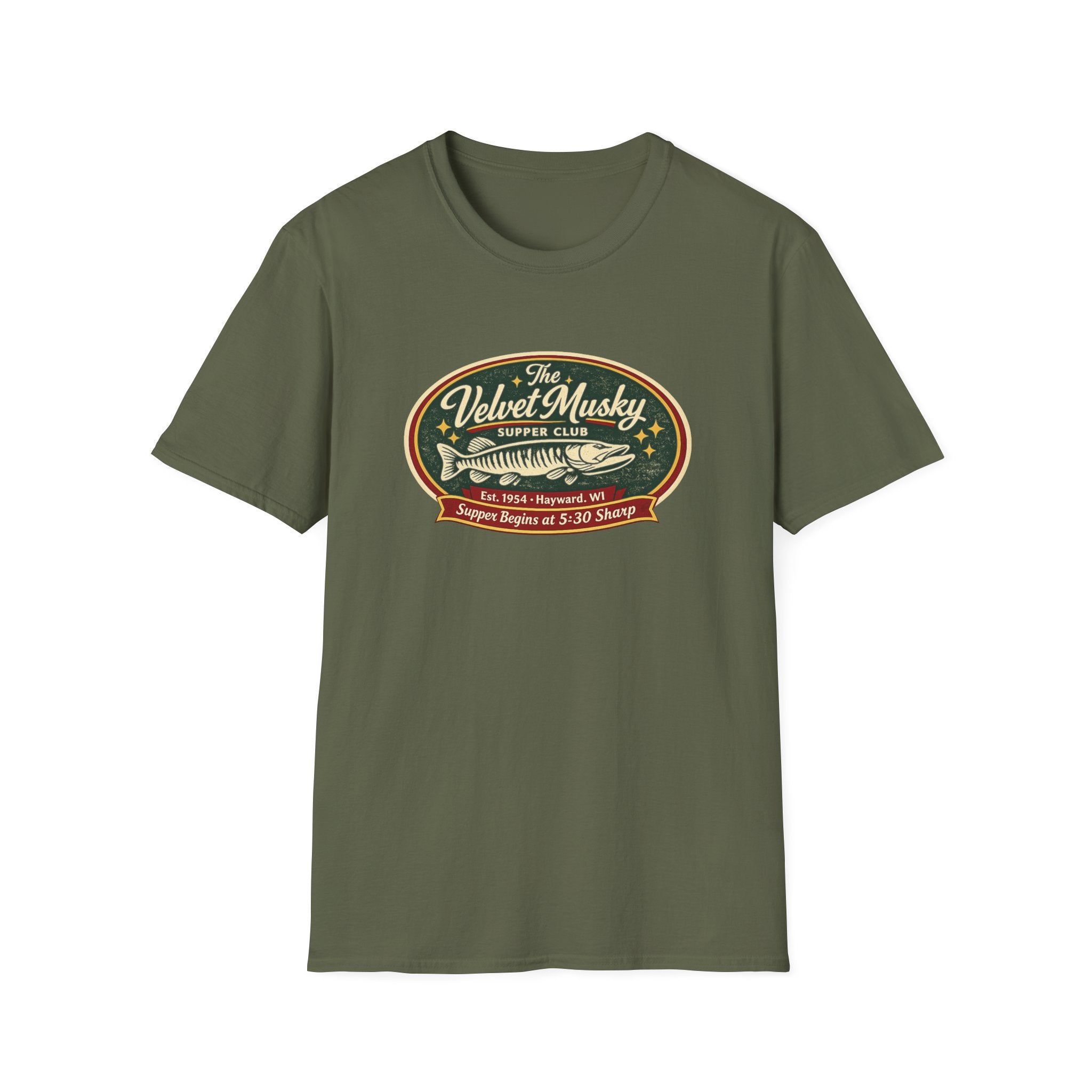 Velvet Musky Vintage Supper Club T-Shirt - Retro Badge Tee