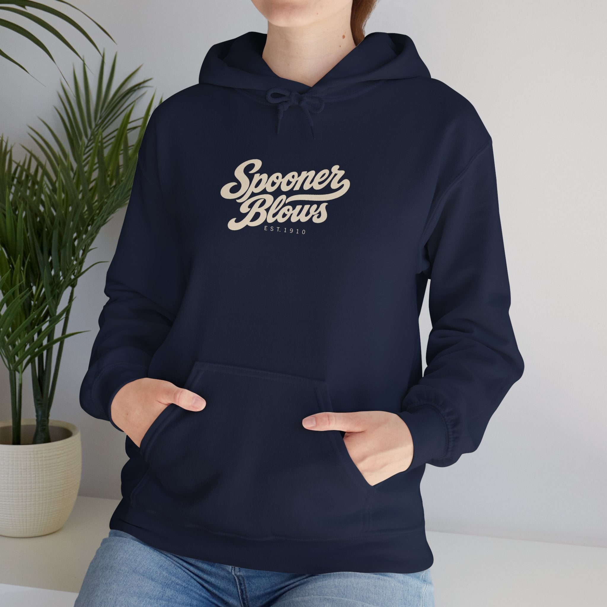 Spooner Blows EST. 1910 Hoodie | Wisconsin Northwoods Hoodie, Hayward WI Apparel