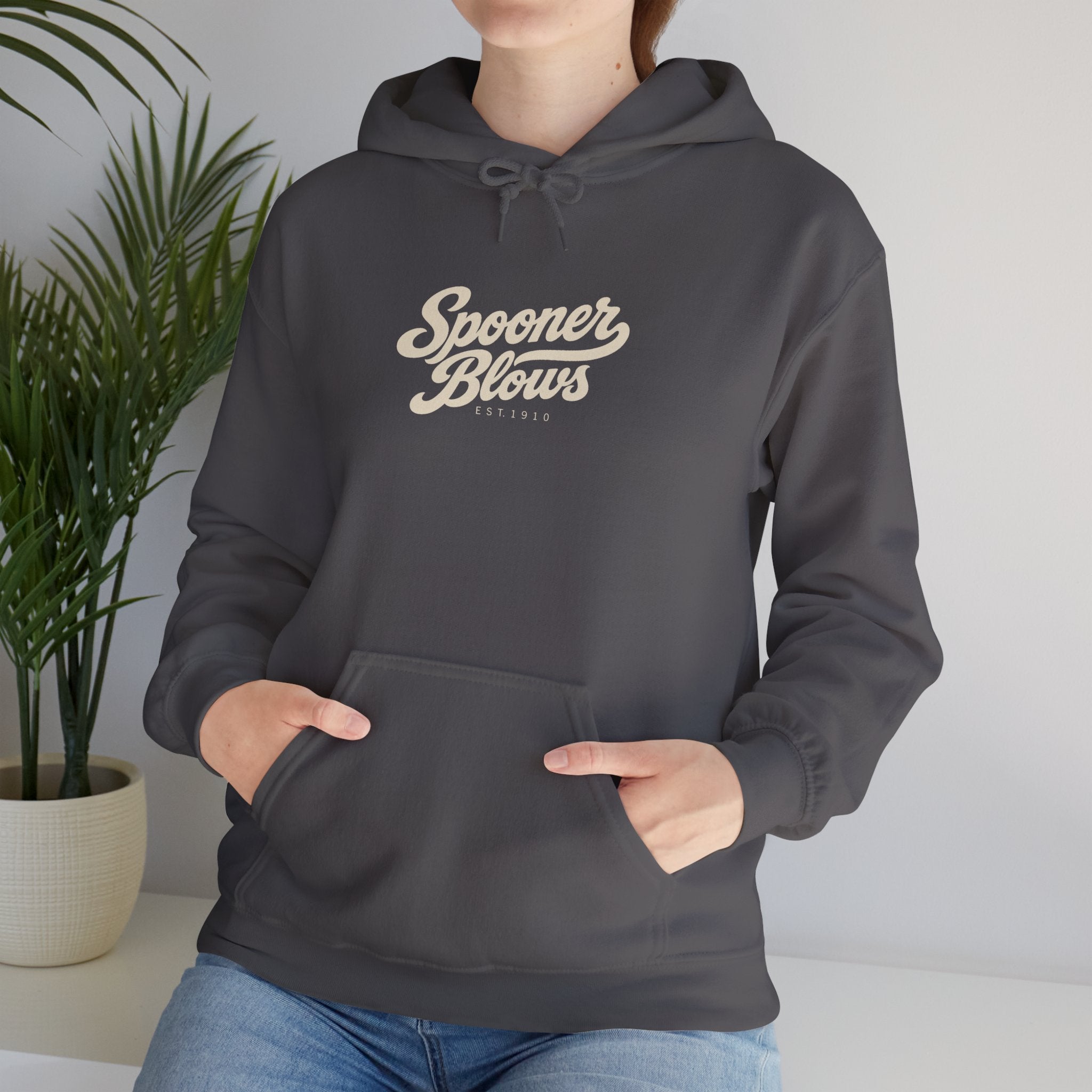 Spooner Blows EST. 1910 Hoodie | Wisconsin Northwoods Hoodie, Hayward WI Apparel