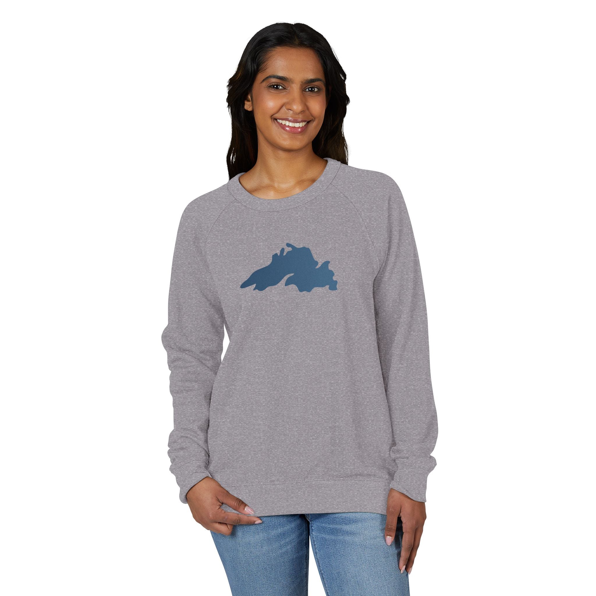Lake Superior Silhouette - French Terry Raglan Crewneck
