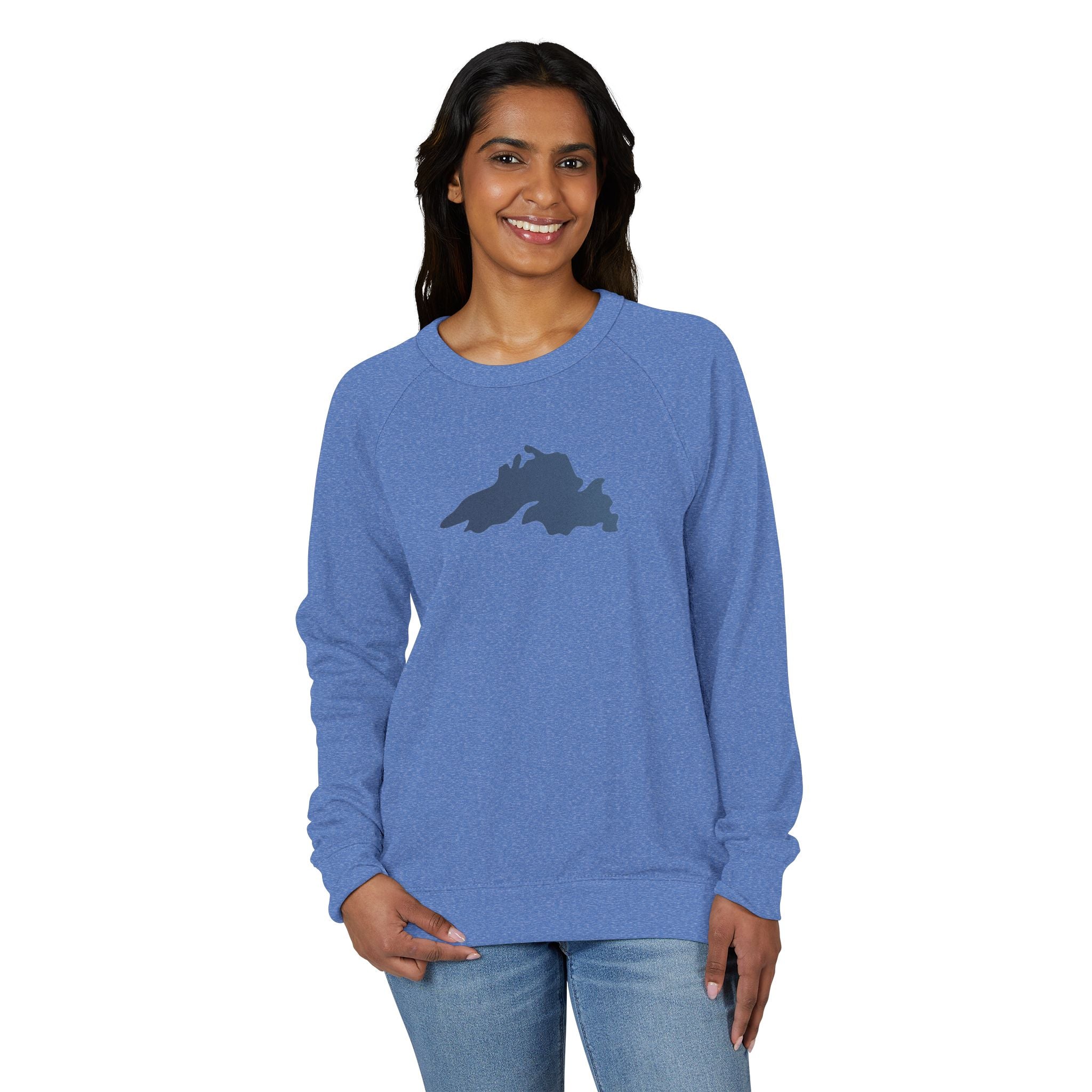 Lake Superior Silhouette - French Terry Raglan Crewneck