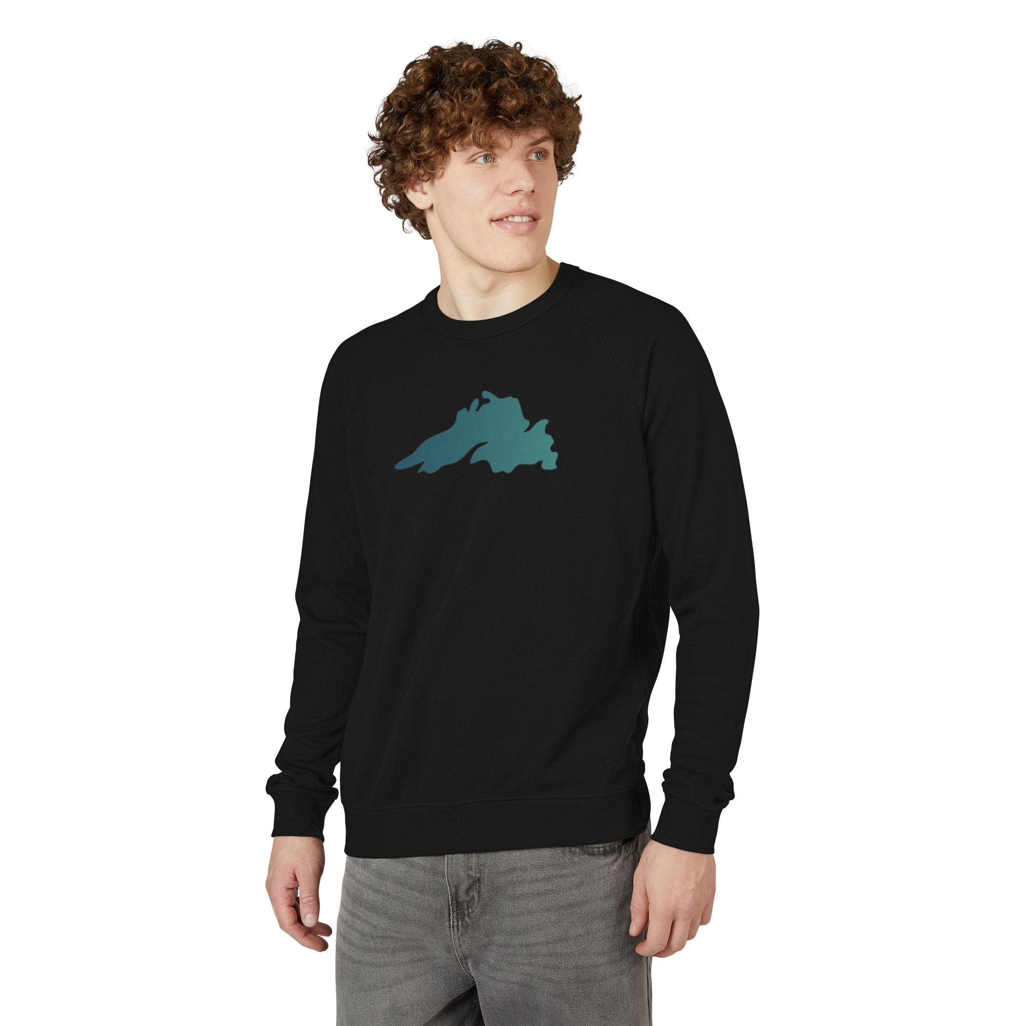 Lake Superior Silhouette - French Terry Raglan Crewneck