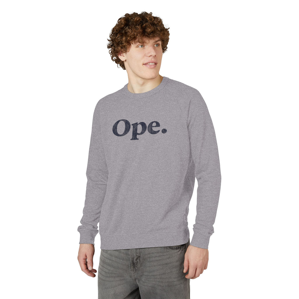 The Big Ope – Distressed Graphic Crewneck | Unisex Raglan French Terry