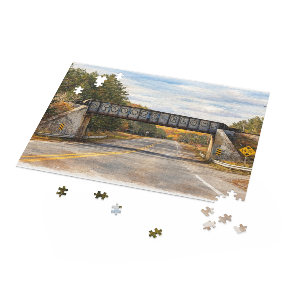 Spooner Blows 120-500 Piece Jigsaw Puzzle - Northwoods Edition