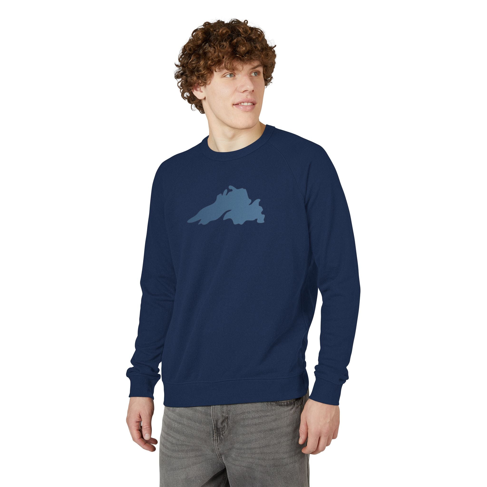 Lake Superior Silhouette - French Terry Raglan Crewneck