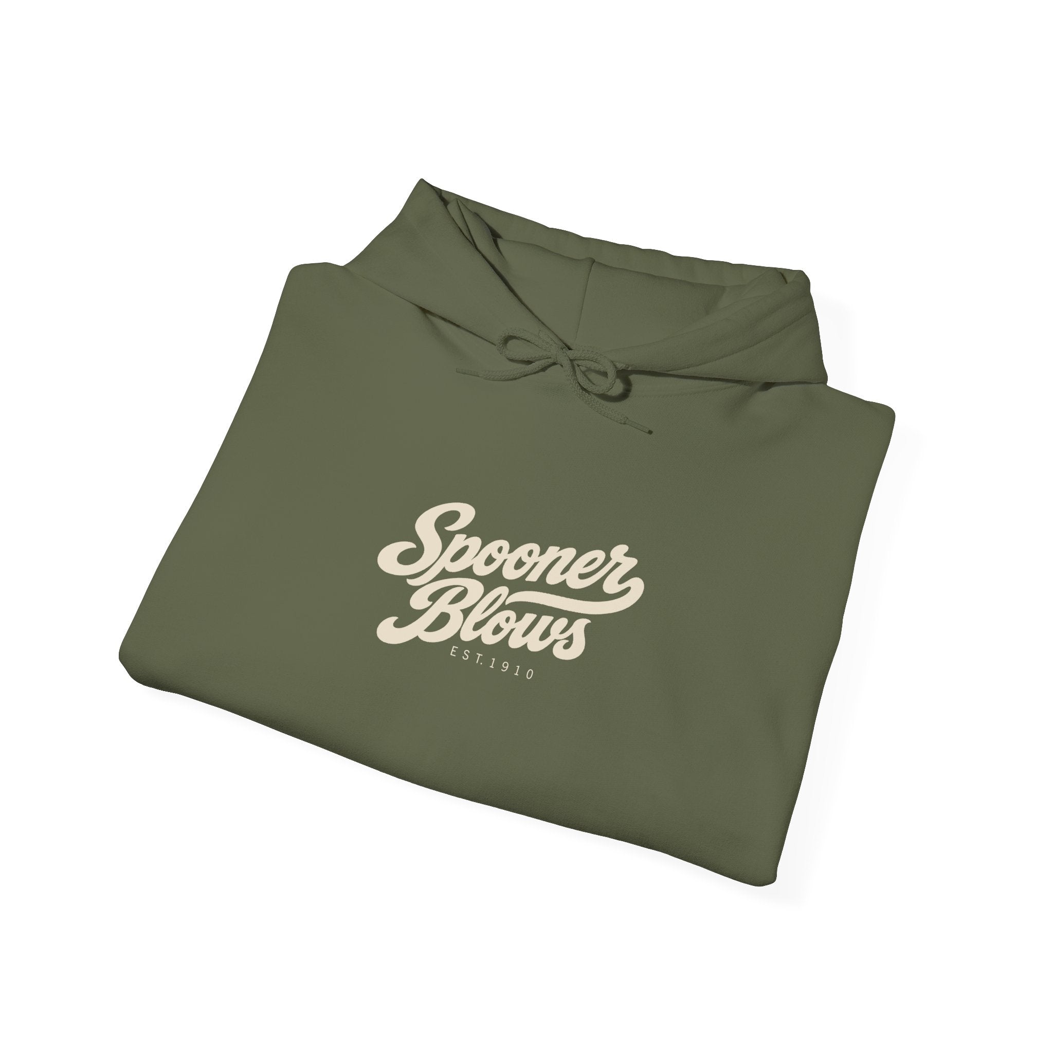 Spooner Blows EST. 1910 Hoodie | Wisconsin Northwoods Hoodie, Hayward WI Apparel
