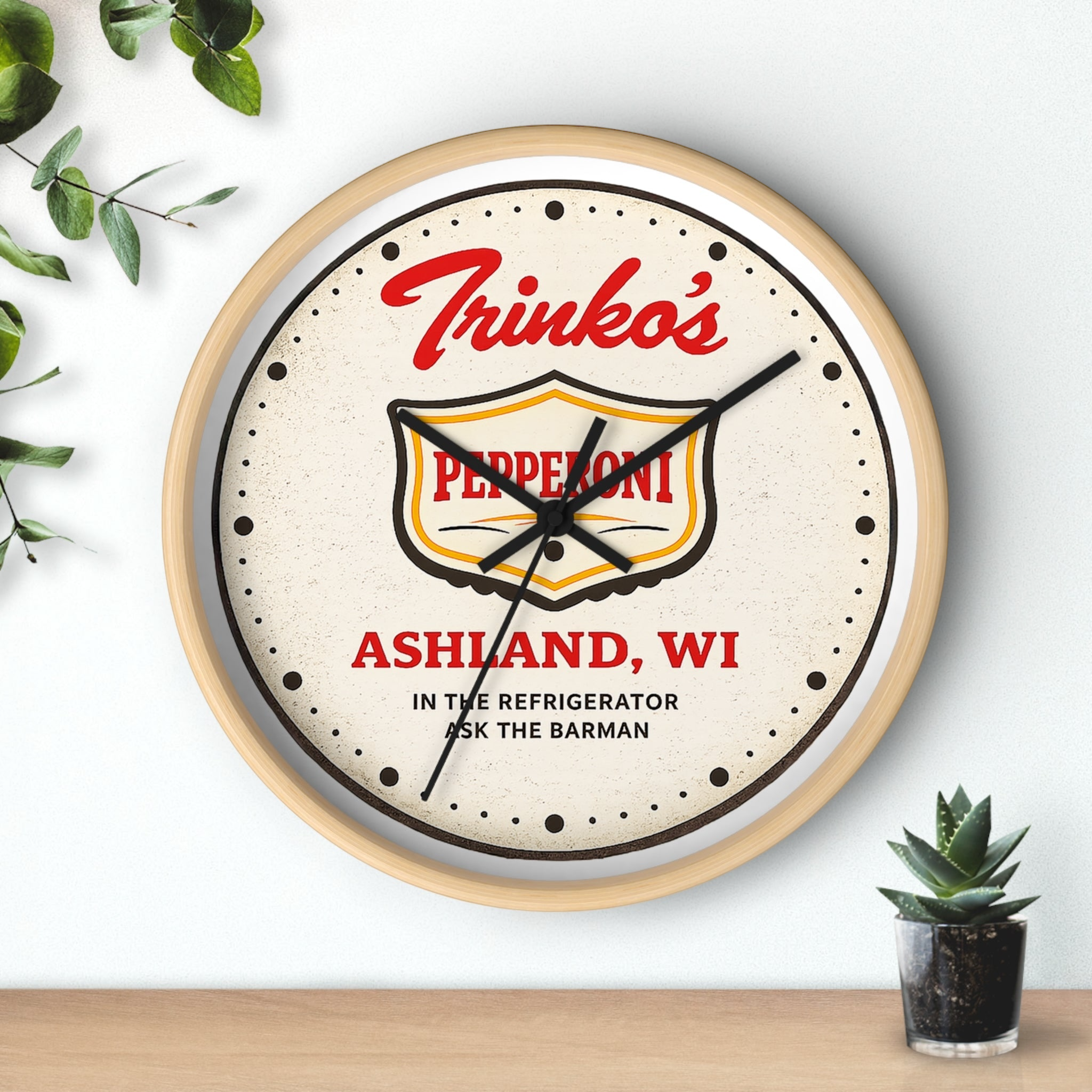 Trinko's Pepperoni Vintage Wall Clock